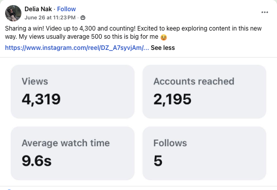 4,319 views, average was around 500