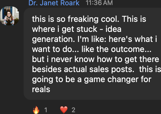Dr. Janet Roark: this is so freaking cool, going to be a game changer