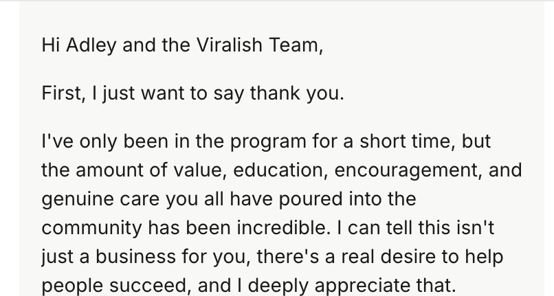 Heartfelt note to Adley and the Viralish team