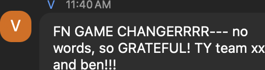 Game changer, no words, so grateful