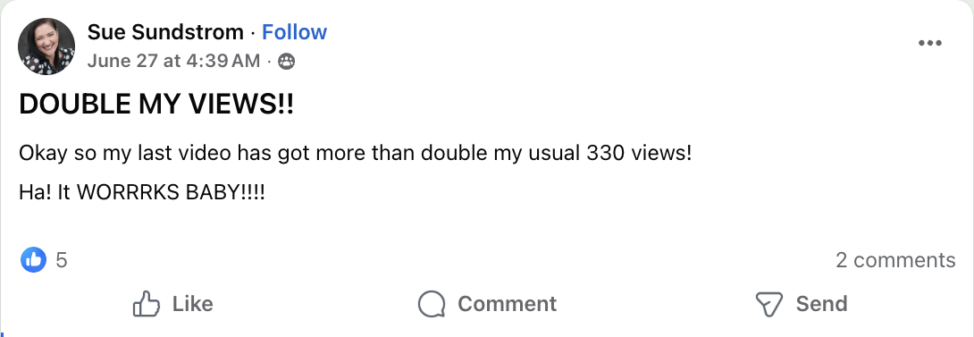 Double my views, more than double the usual 330